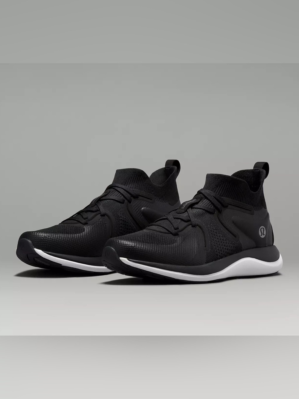 lululemon athletica Women's Black Knit Slip-On Running Shoes - Picture 2 of 12